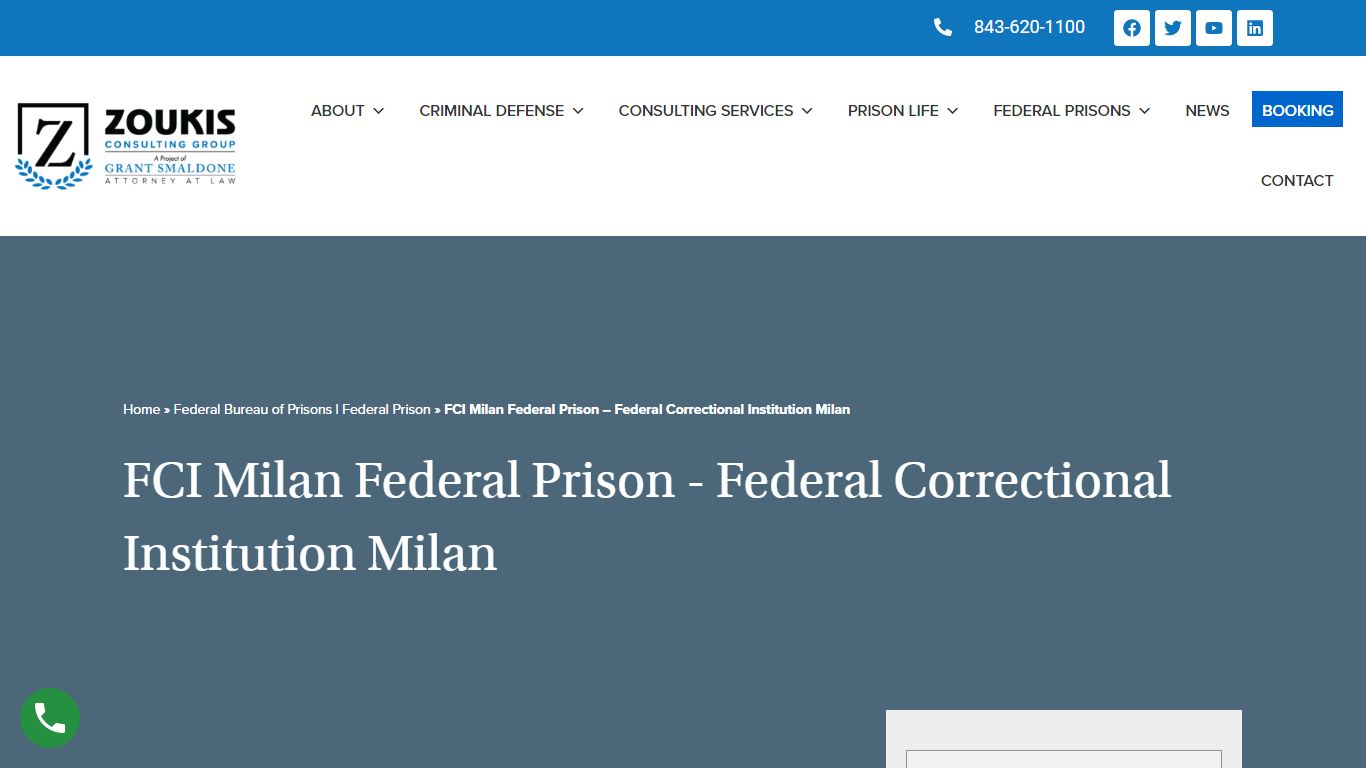 FCI Milan Federal Prison - Federal Correctional Institution Milan